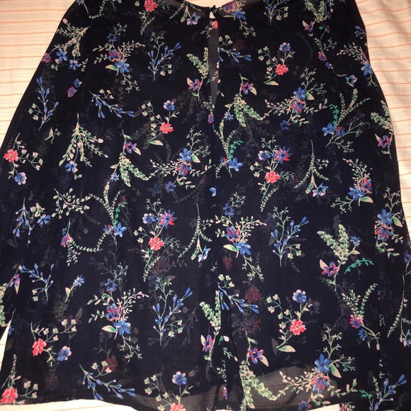 LUSH Sheer Floral Blouse, L - Picture 4 of 5